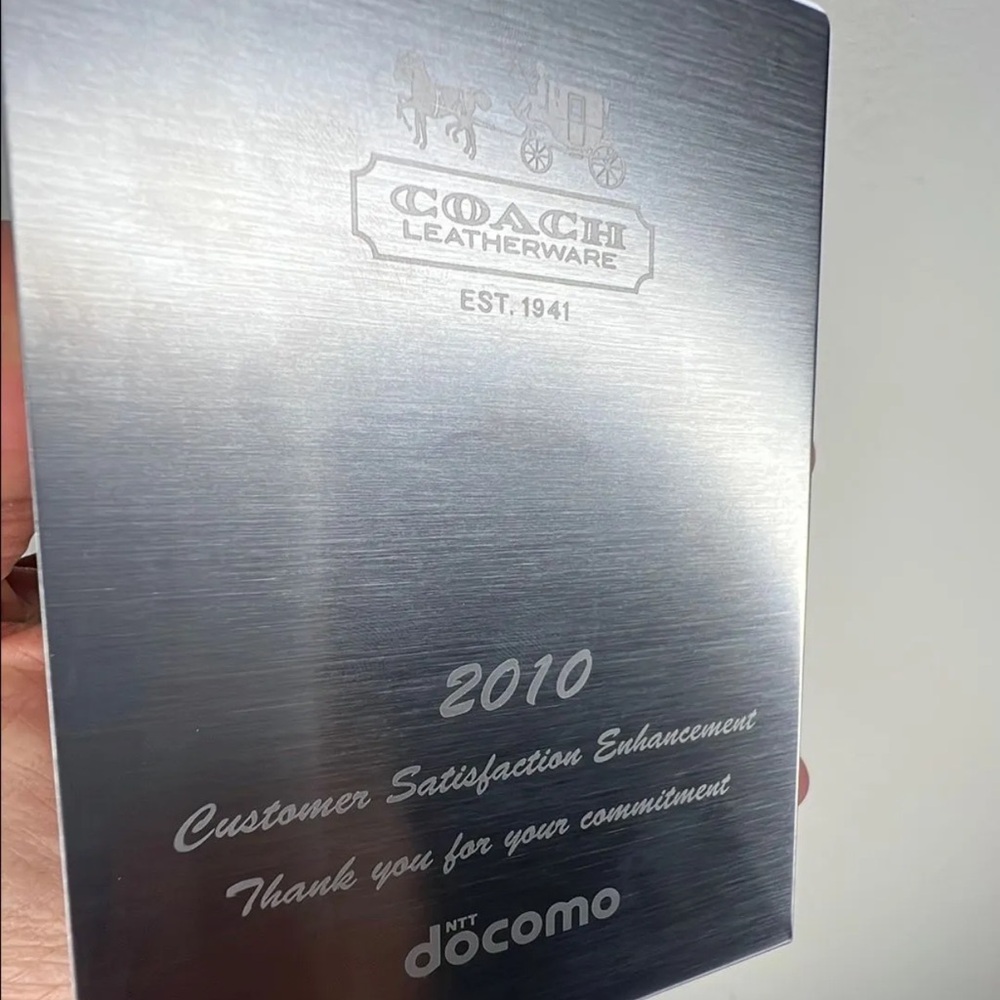 Coach Silver Plaque with Engraving - Picture 3 of 4